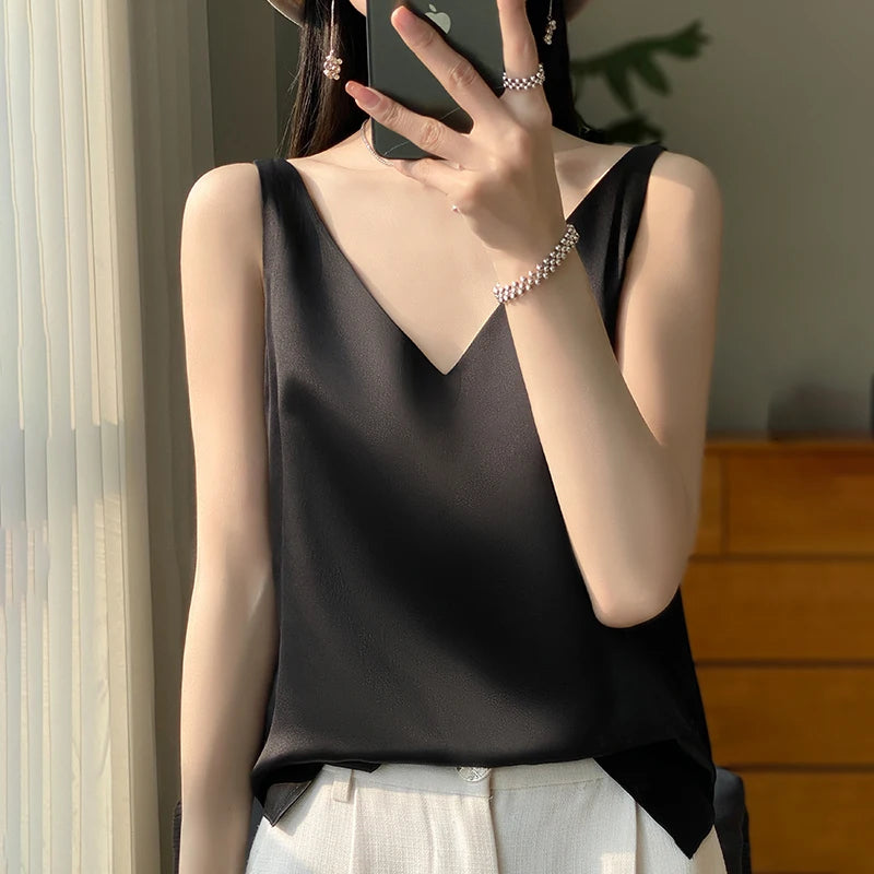 Variant image for Dames Top Luxe Zijde Elegante Uitstraling - Dyoza-12