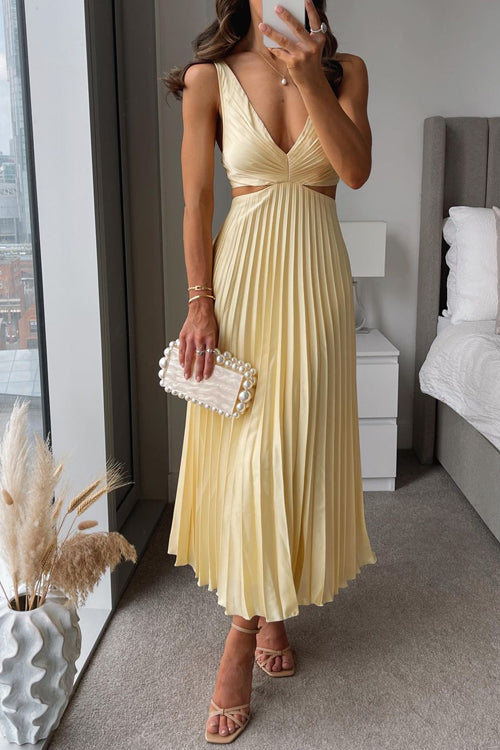 Courtney | Geplooide maxi -jurk 1