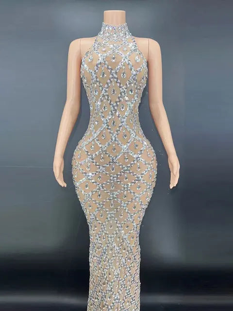 Dames Zwarte Lange Jurk Elegante Mouwloze Ontwerp - Laila-6
