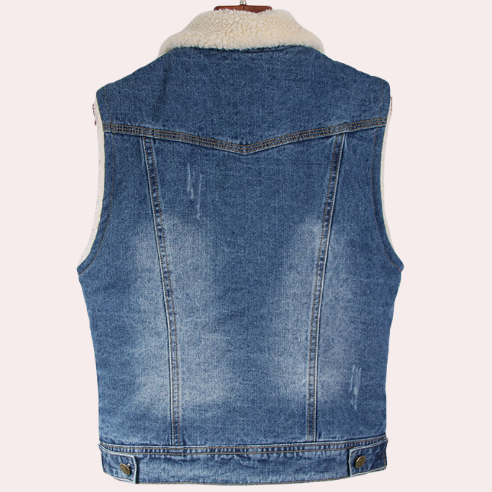 Trendy en stijlvol denim vest - Claire
