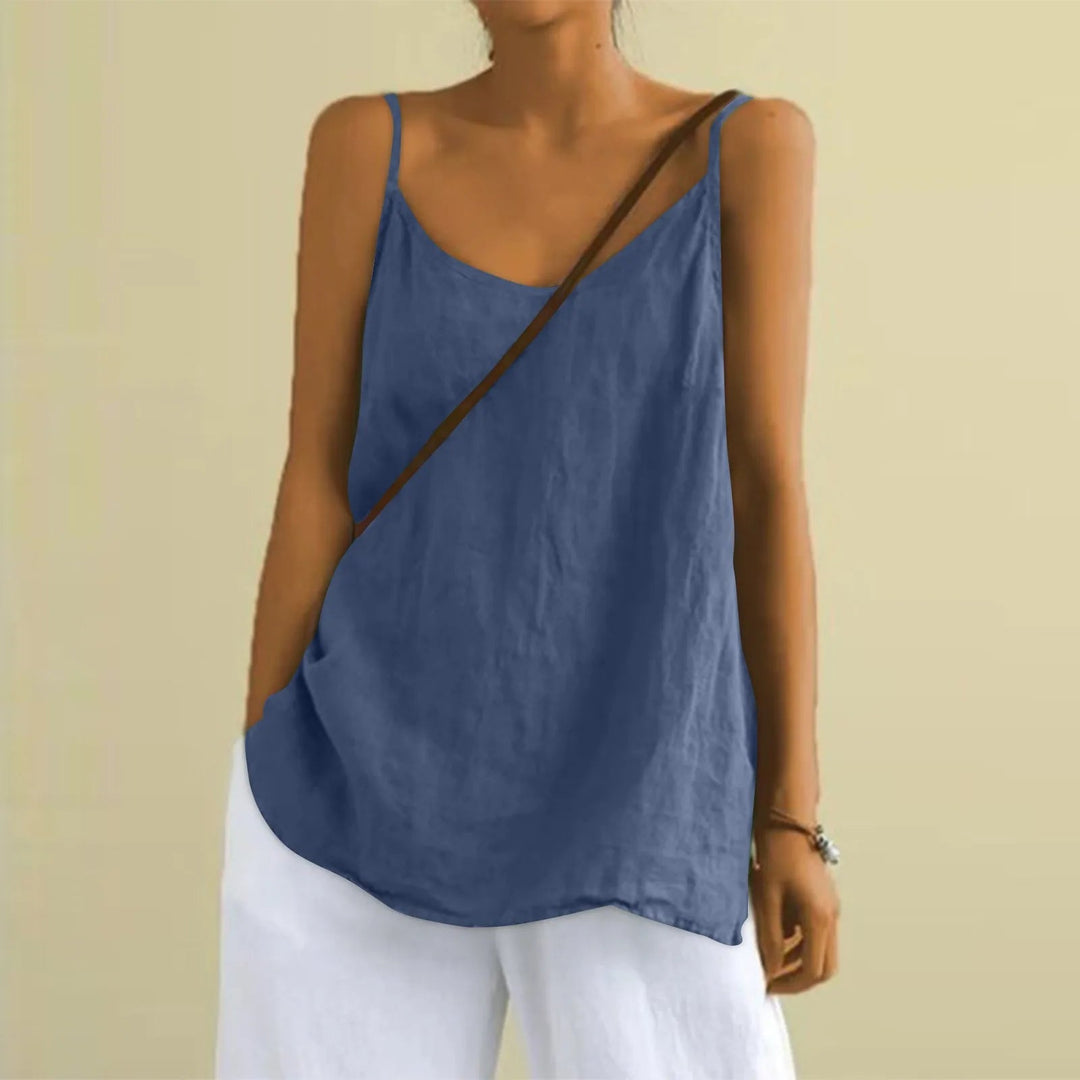 Variant image for Dames Mouwloze Top V-hals Casual Stijl - Vera-16