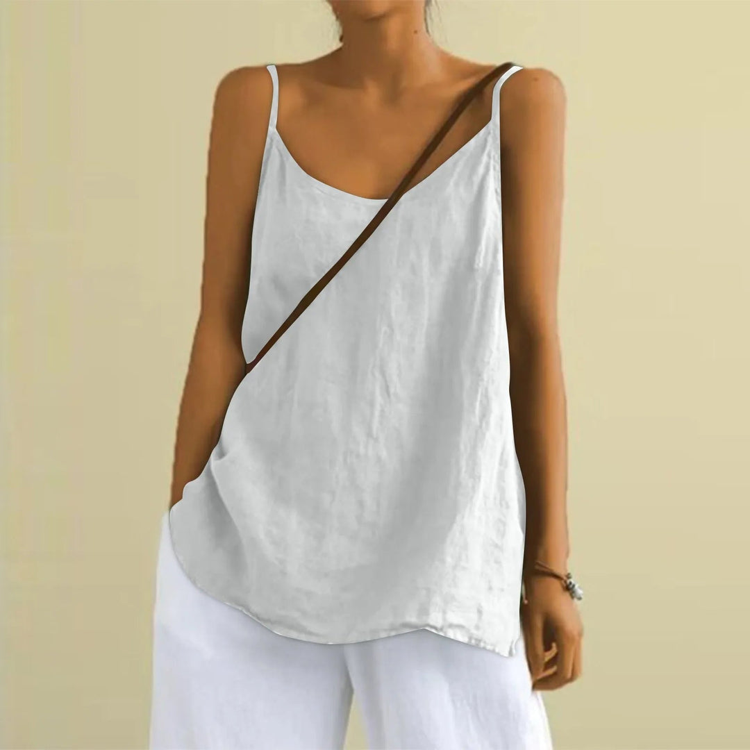 Variant image for Dames Mouwloze Top V-hals Casual Stijl - Vera-1