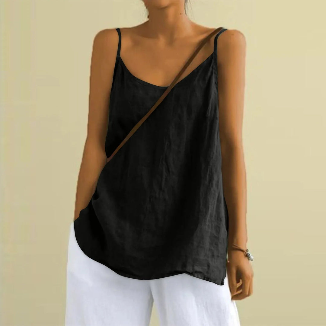 Variant image for Dames Mouwloze Top V-hals Casual Stijl - Vera-21