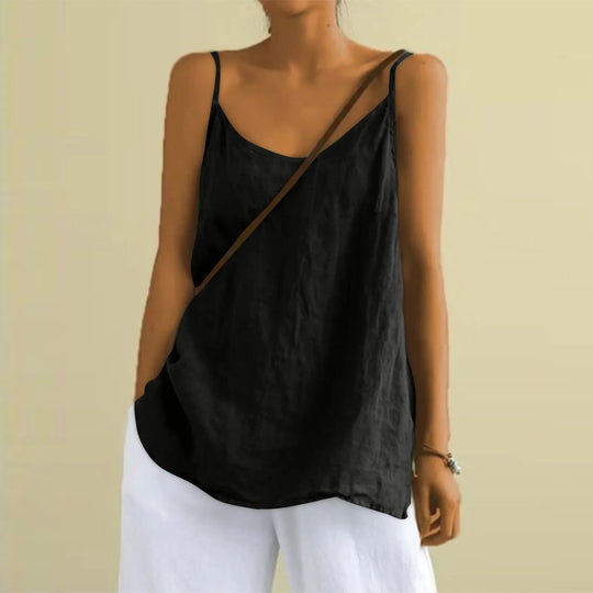Variant image for Dames Mouwloze Top V-hals Casual Stijl - Vera-21