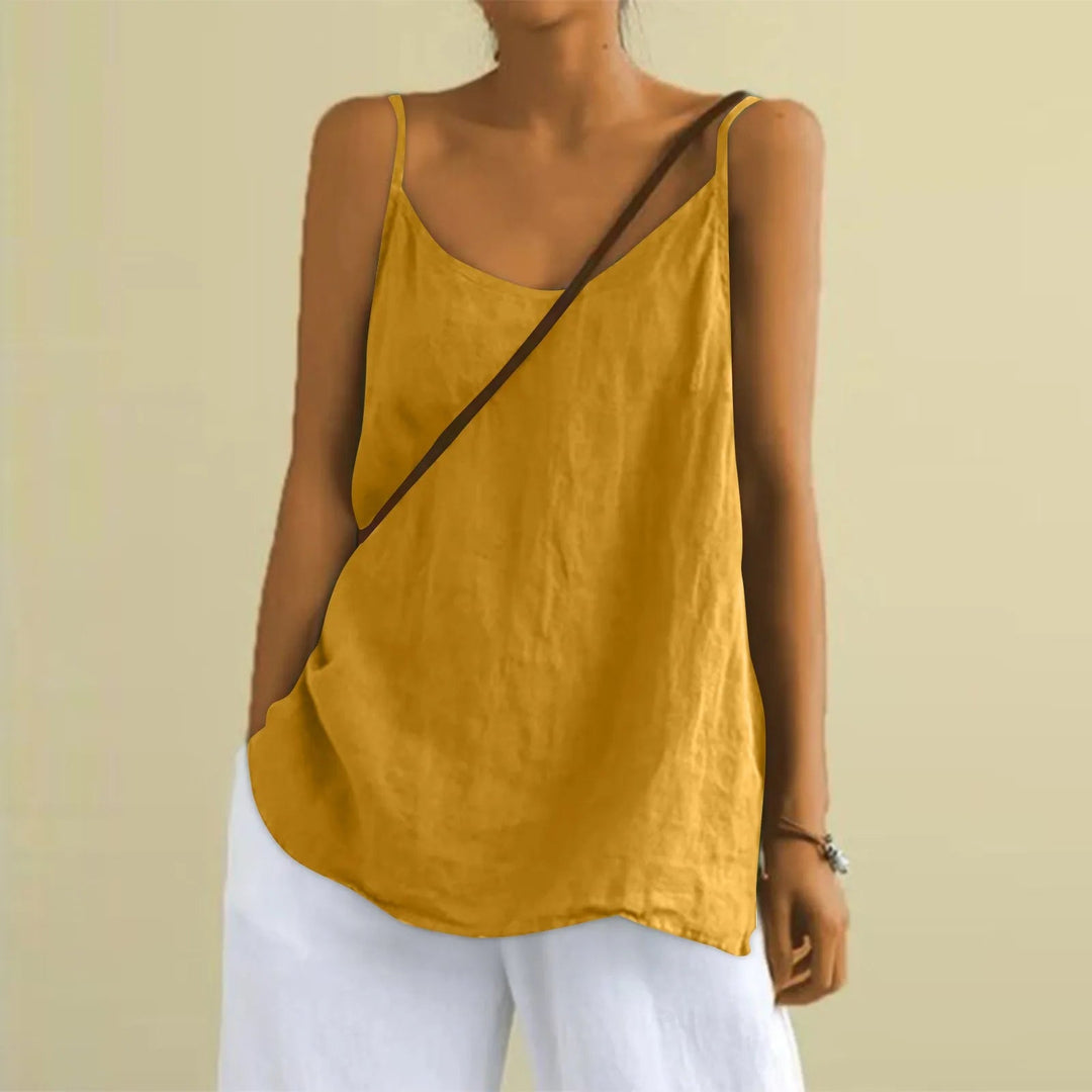 Variant image for Dames Mouwloze Top V-hals Casual Stijl - Vera-11