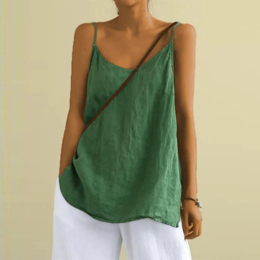 Variant image for Dames Mouwloze Top V-hals Casual Stijl - Vera-6