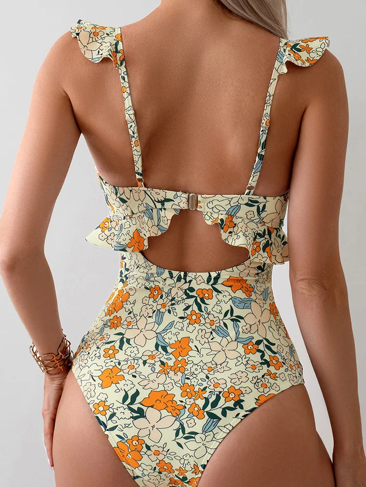 Dames Badpak Elegante Print Ademend Ontwerp - Pearl-3