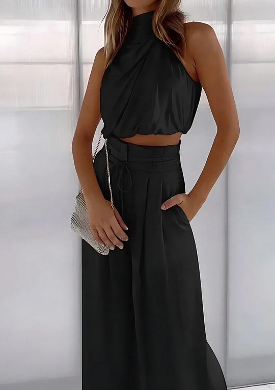 Variant image for Dames Set Mouwloze Top en Wijde Broek - Zomer Chic-22