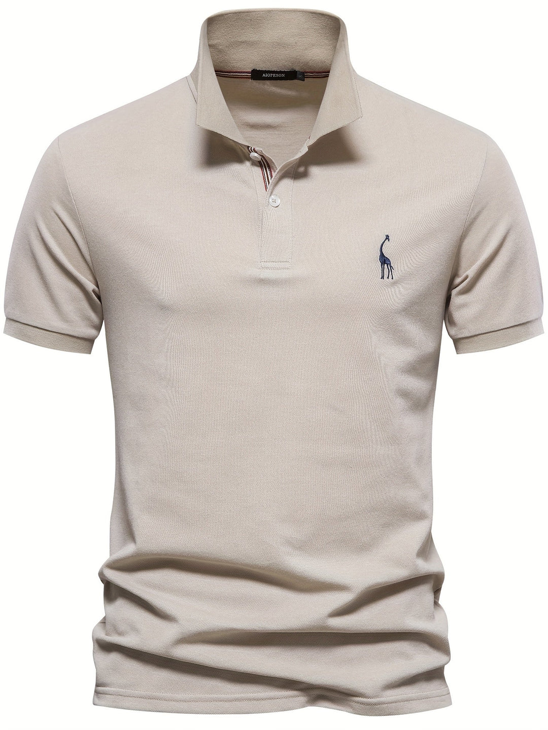 Variant image for Heren T-Shirt Korte Mouwen Giraffe Borduurwerk Casual Polo - Lars-4