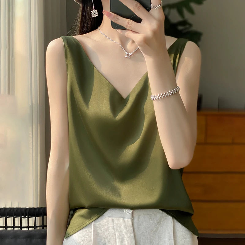 Variant image for Dames Top Luxe Zijde Elegante Uitstraling - Dyoza-1