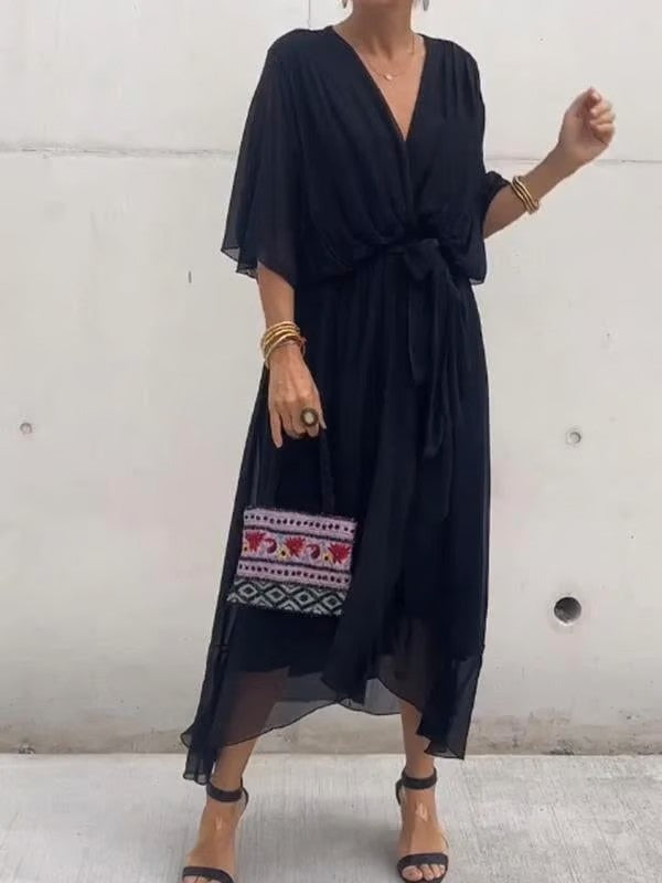 Dames Maxi Jurk Tijdloos Ontwerp Elegante Pasvorm - Laura-5