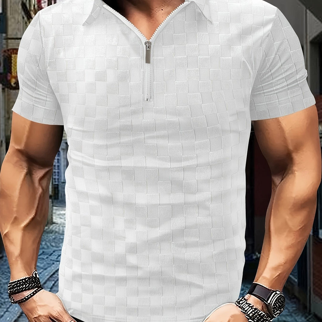 Variant image for Dames Gebreide Ruit-Golftop Korte Mouwen met Reverskraag - Sara-3