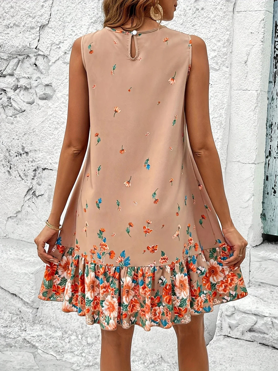 Dames Mouwloze Zomerjurk Elegante Bloemenprint Casual Stijl - Sophie-4