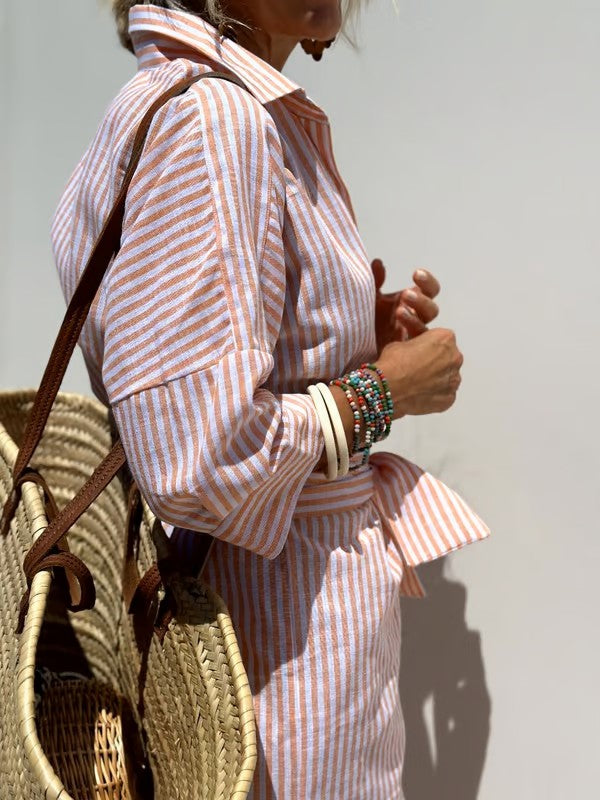Dames Maxi Jurk Ademend Linnen met Doorknoopsluiting - Vivienne-3