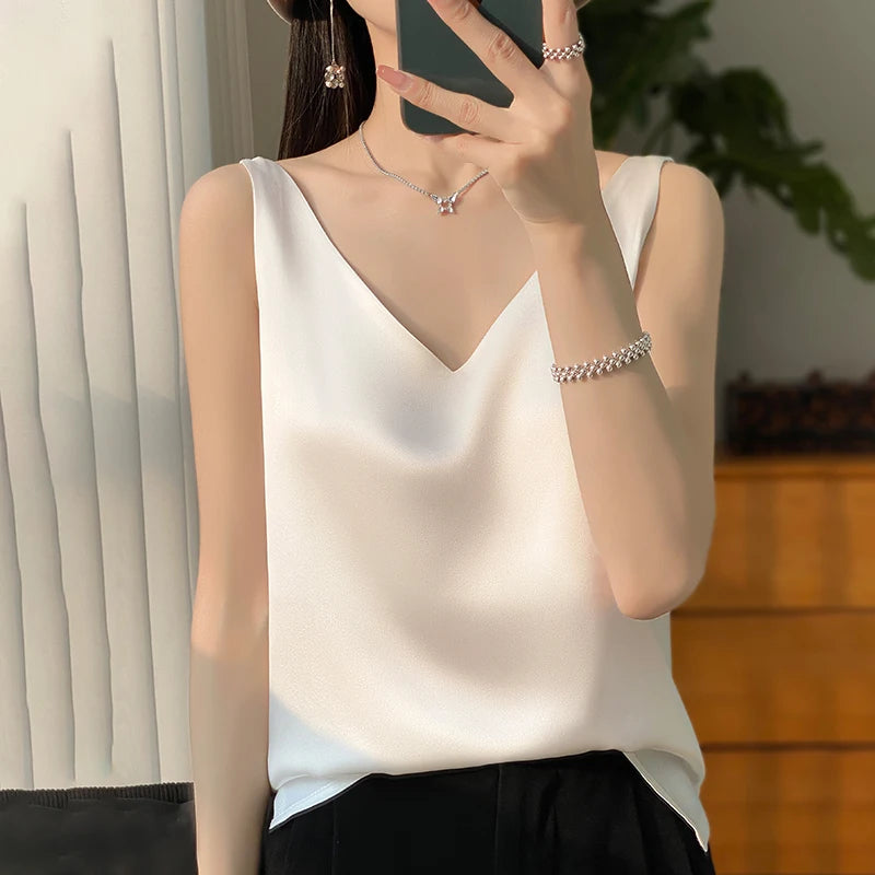 Variant image for Dames Top Luxe Zijde Elegante Uitstraling - Dyoza-19