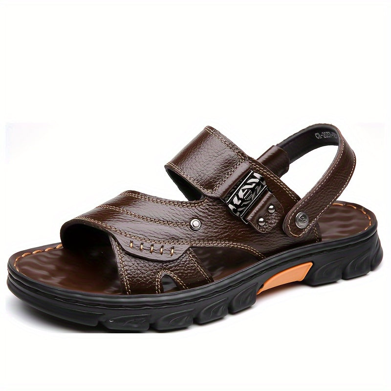 Heren Sandalen van Echt Leer met Comfortabele PU Binnenzool - Luuk-2