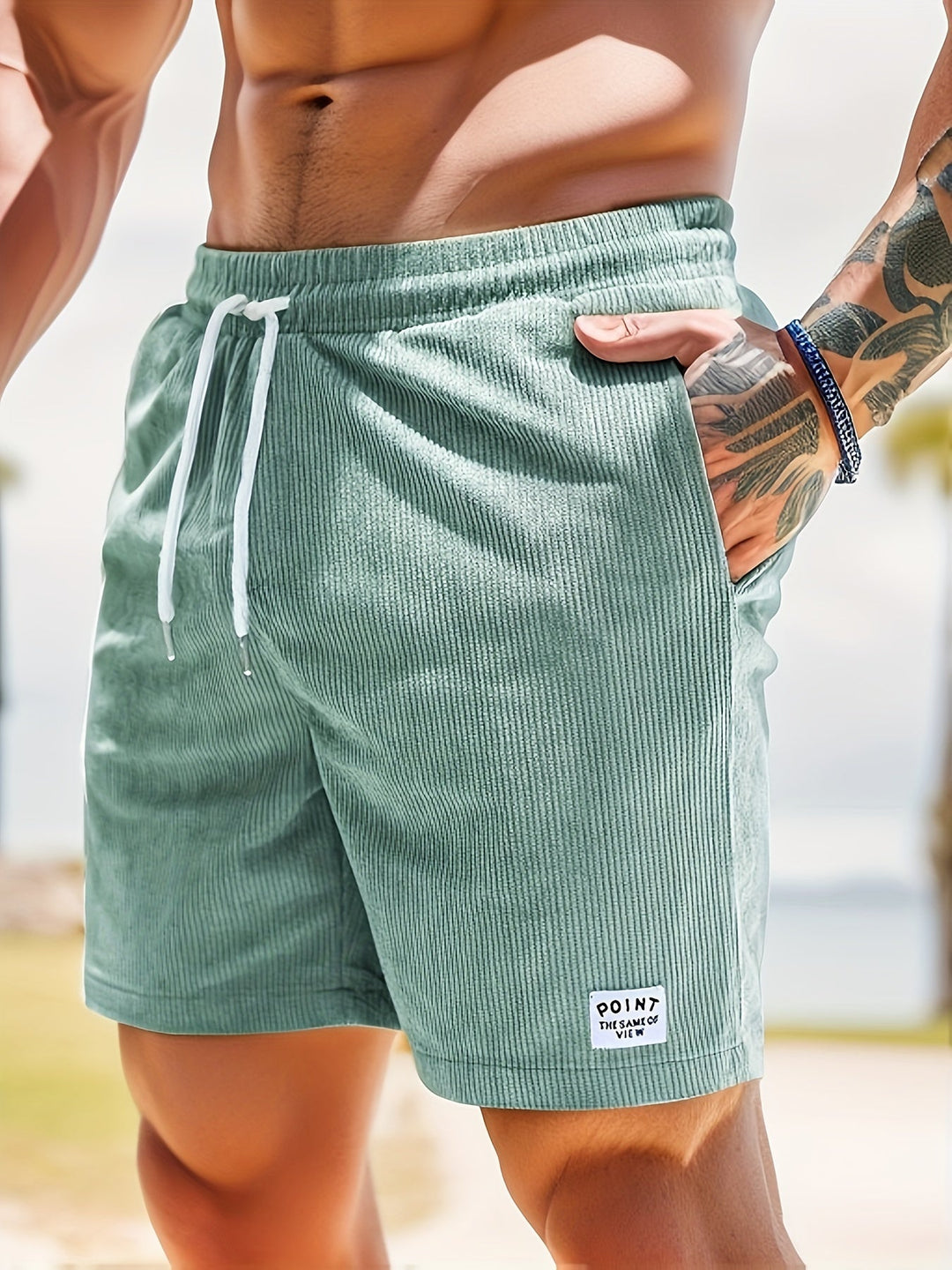 Arnold - Gestreifte Herren Strandshorts