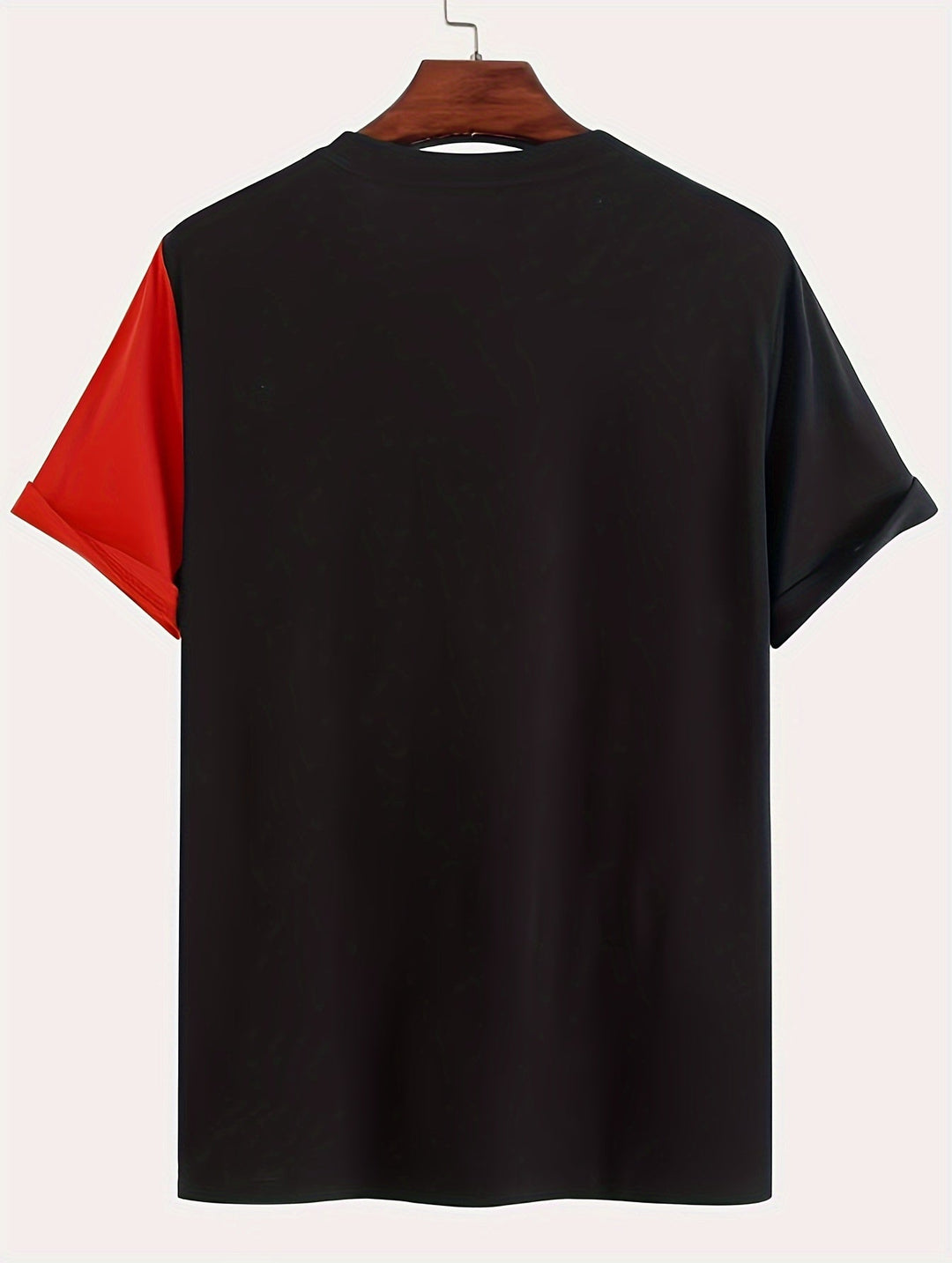 Heren T-shirt Contrastkleurige Patchwork en Moderne Print - Daan-4