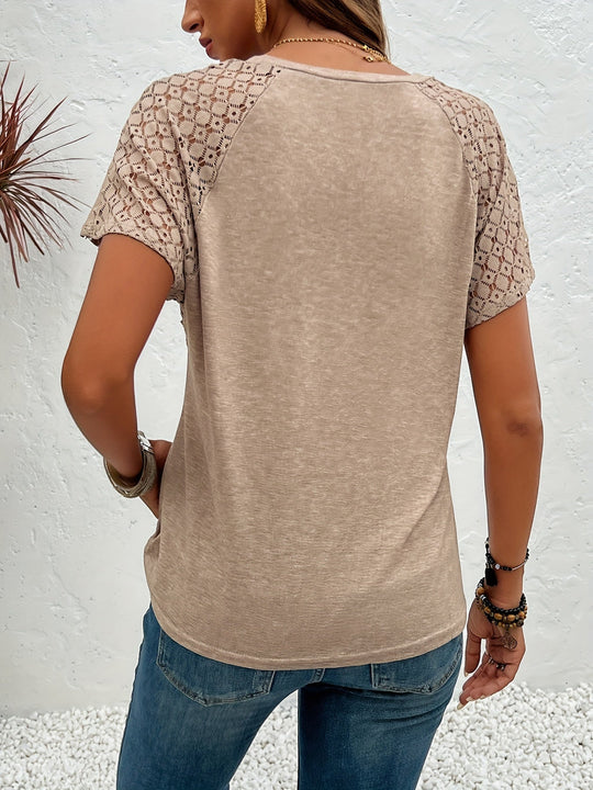 Dames Kanten T-shirt met Elegante Mouwen - Zafira-3