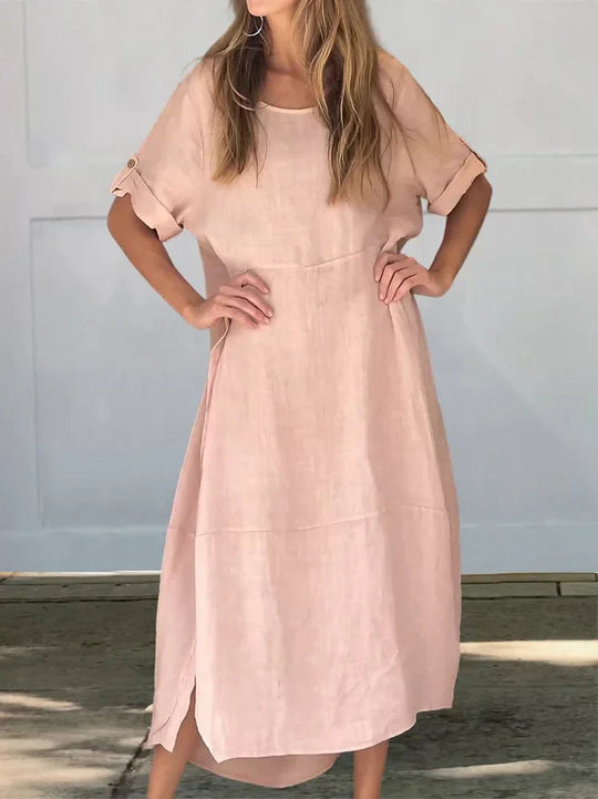 Dames Lange Zomerjurk Ademend Comfortabel Ontwerp - Meah-5