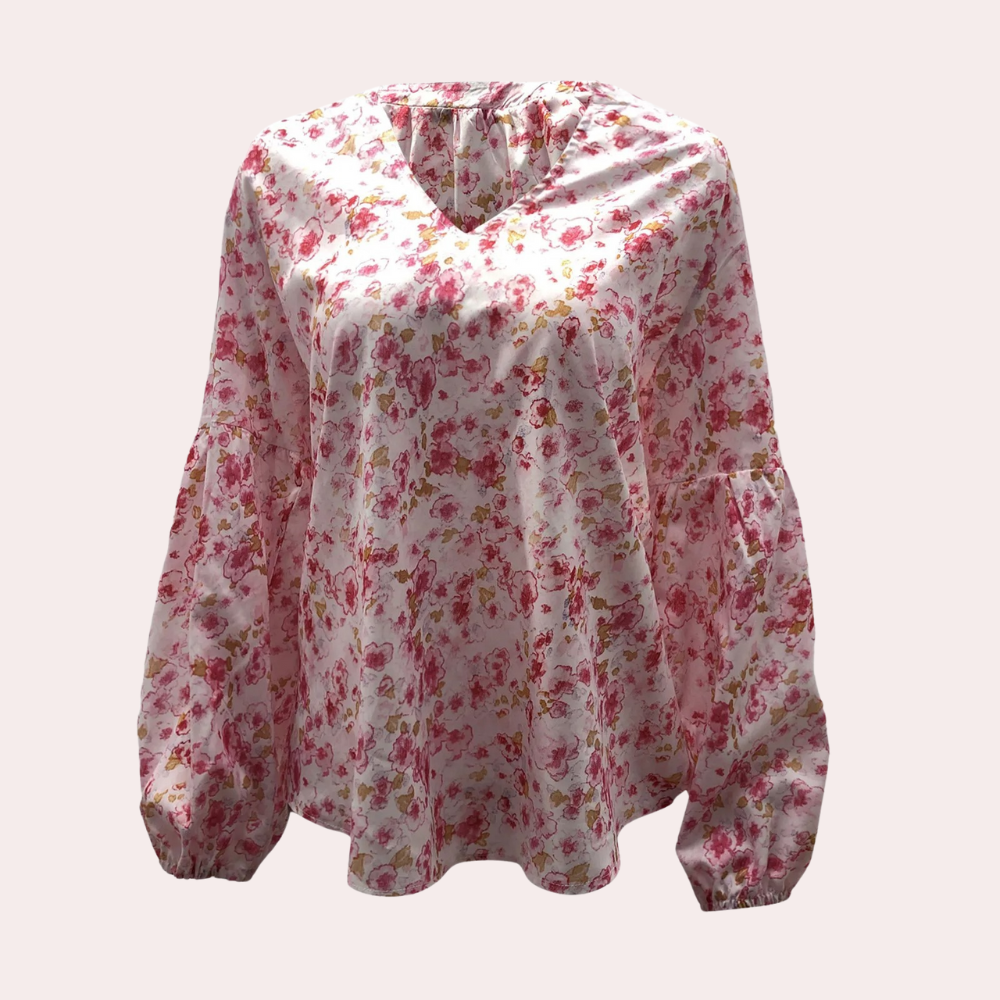 Amya - Klassieke damesblouse met lange mouwen