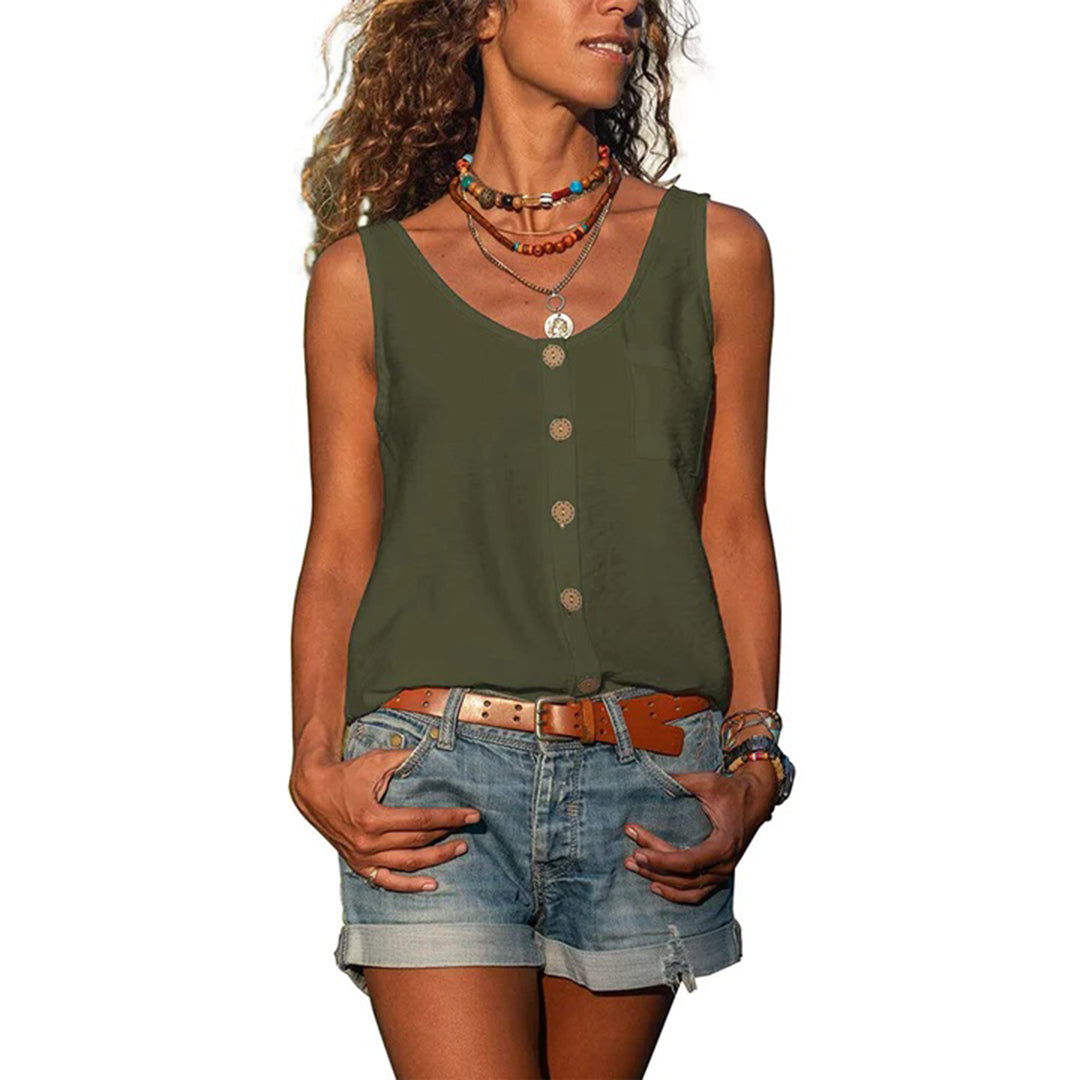 Variant image for Dames Mouwloze Top Elegant Casual Stijl - Willa-17
