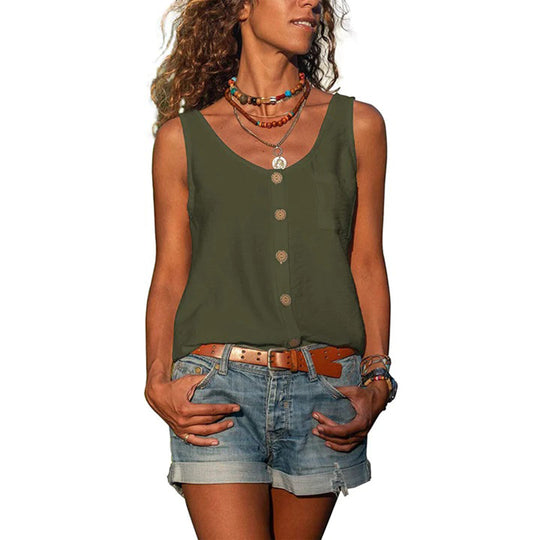 Variant image for Dames Mouwloze Top Elegant Casual Stijl - Willa-17