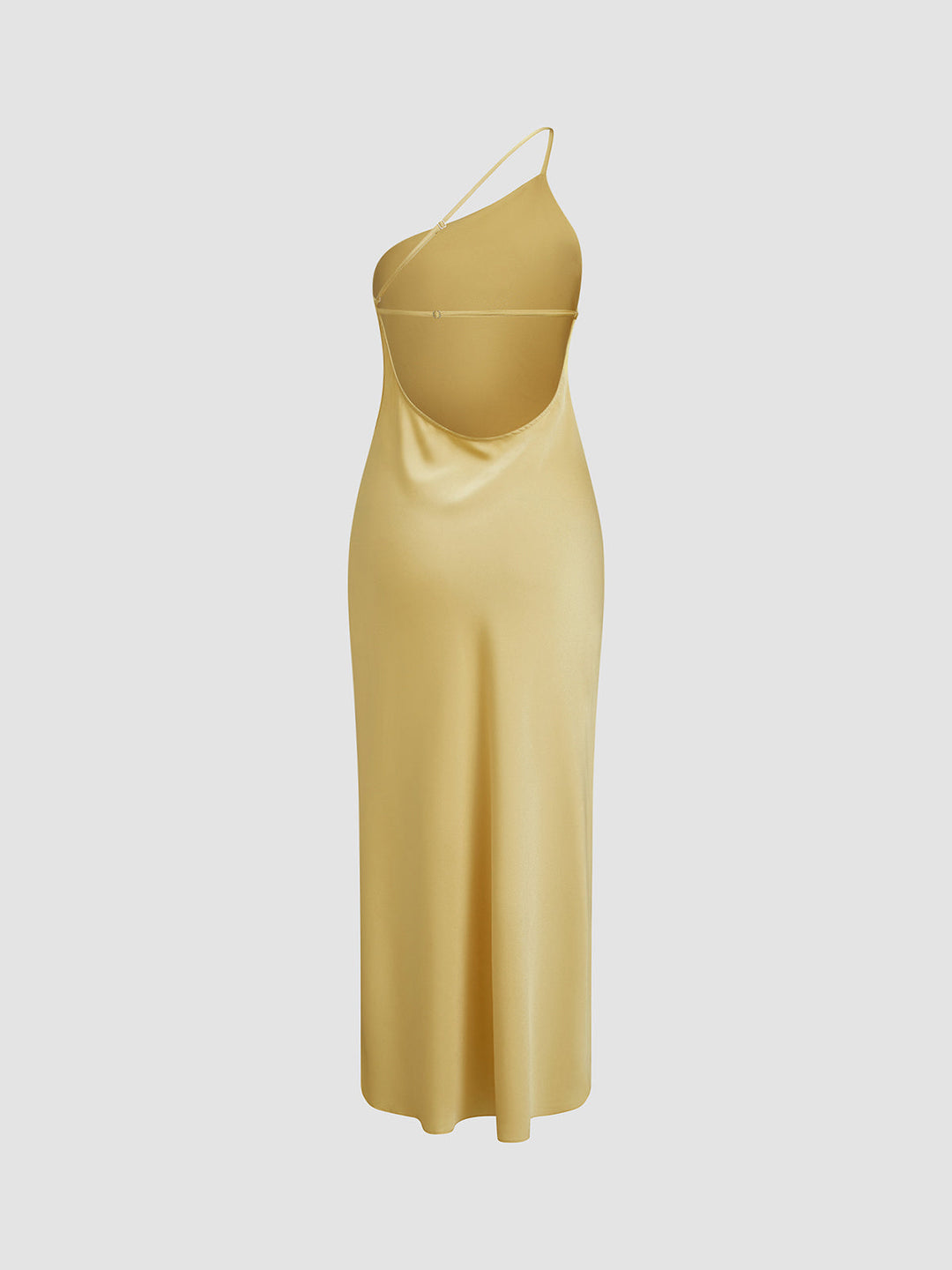 Dames Satin Maxi Jurk Met Open Rug Elegante Lange Zomerjurk - Florence-4