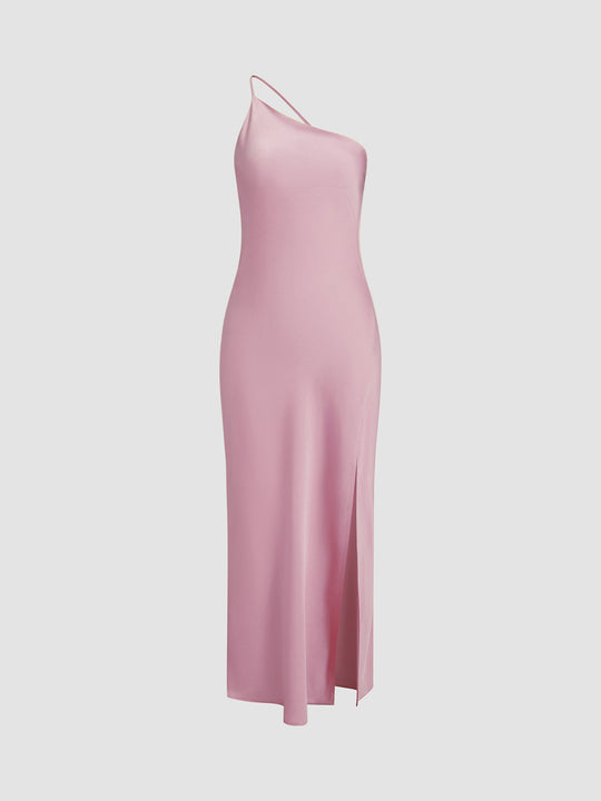 Variant image for Dames Satin Maxi Jurk Met Open Rug Elegante Lange Zomerjurk - Florence-21