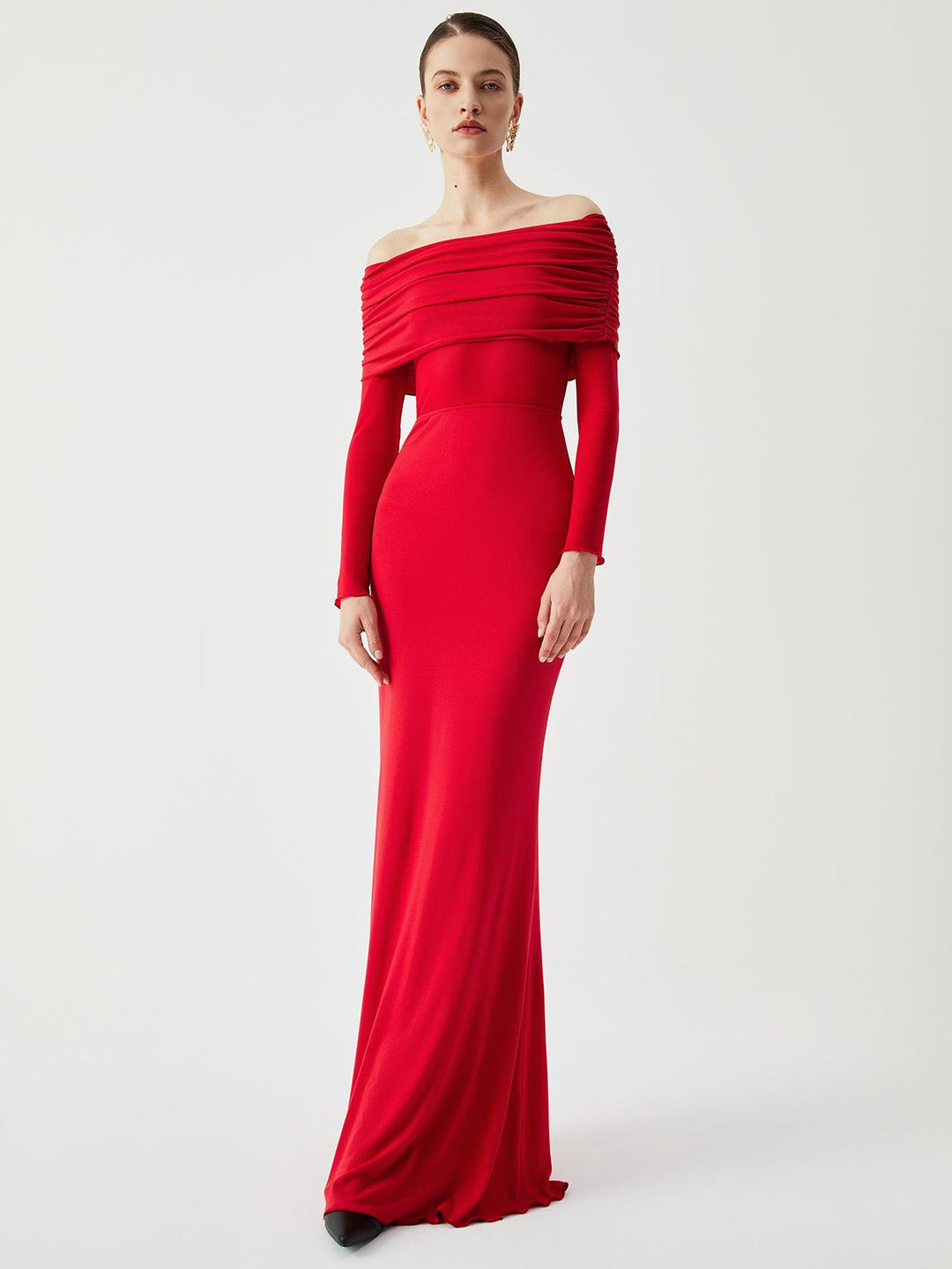 Variant image for Dames Off-Shoulder Lange Jurk Elegante Pasvorm - Valentina-6