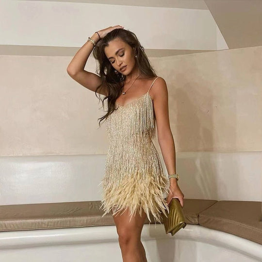 Matilda | Feather Mini Dress 4