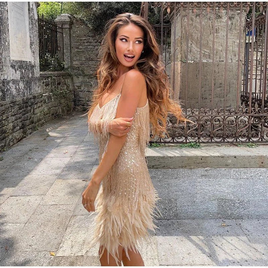 Matilda | Feather Mini Dress 3