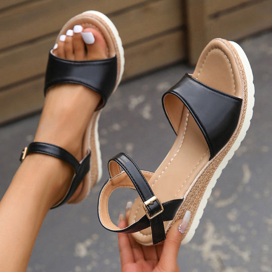 Dames Sandalen Met Hak Comfortabele Enkelgespen - KIANA-5