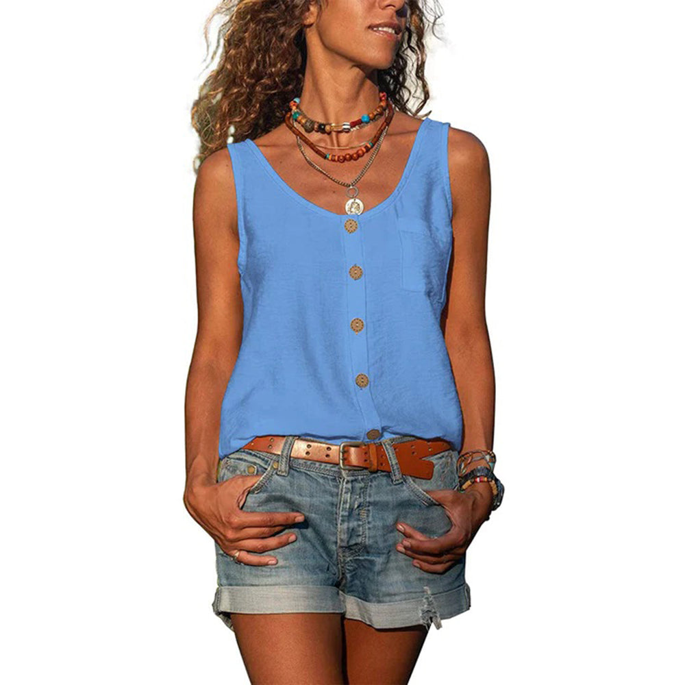 Dames Mouwloze Top Elegant Casual Stijl - Willa-2