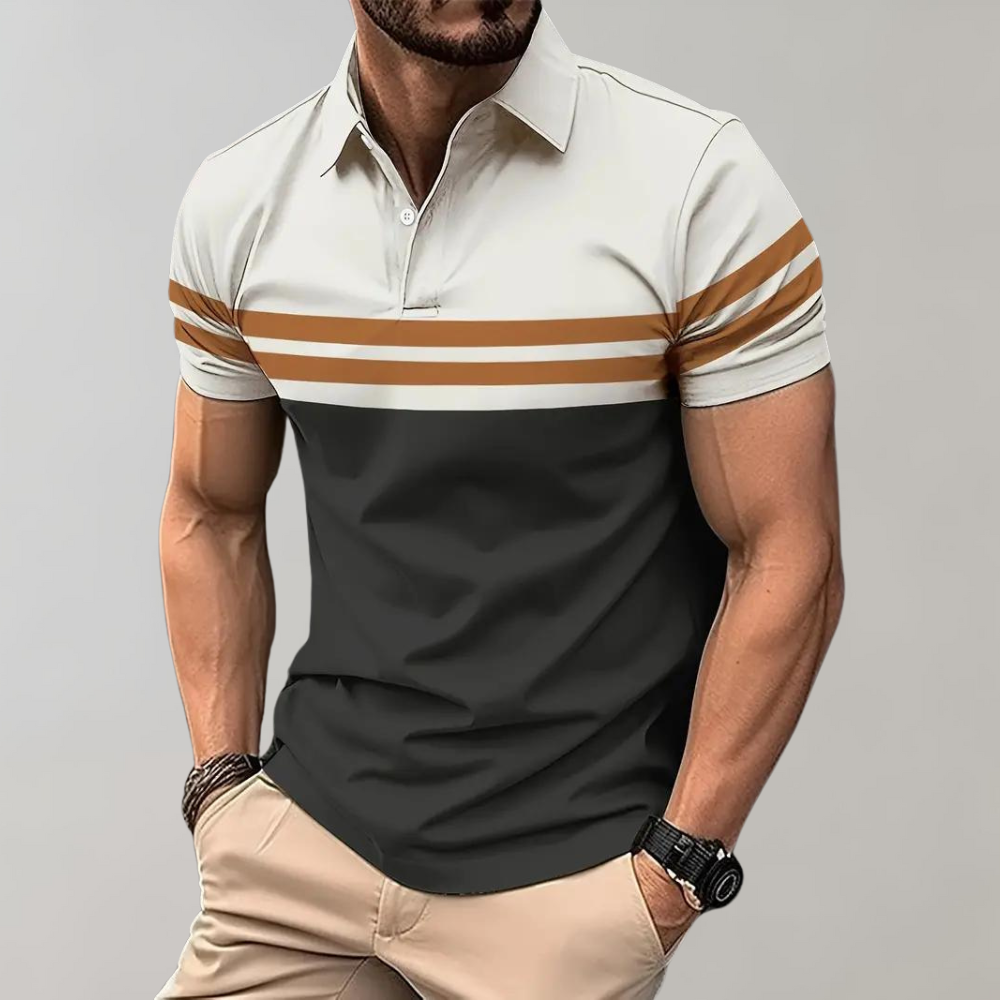 Variant image for Heren Poloshirt Casual Gestreept Comfortabele Stof - Pepijn-1