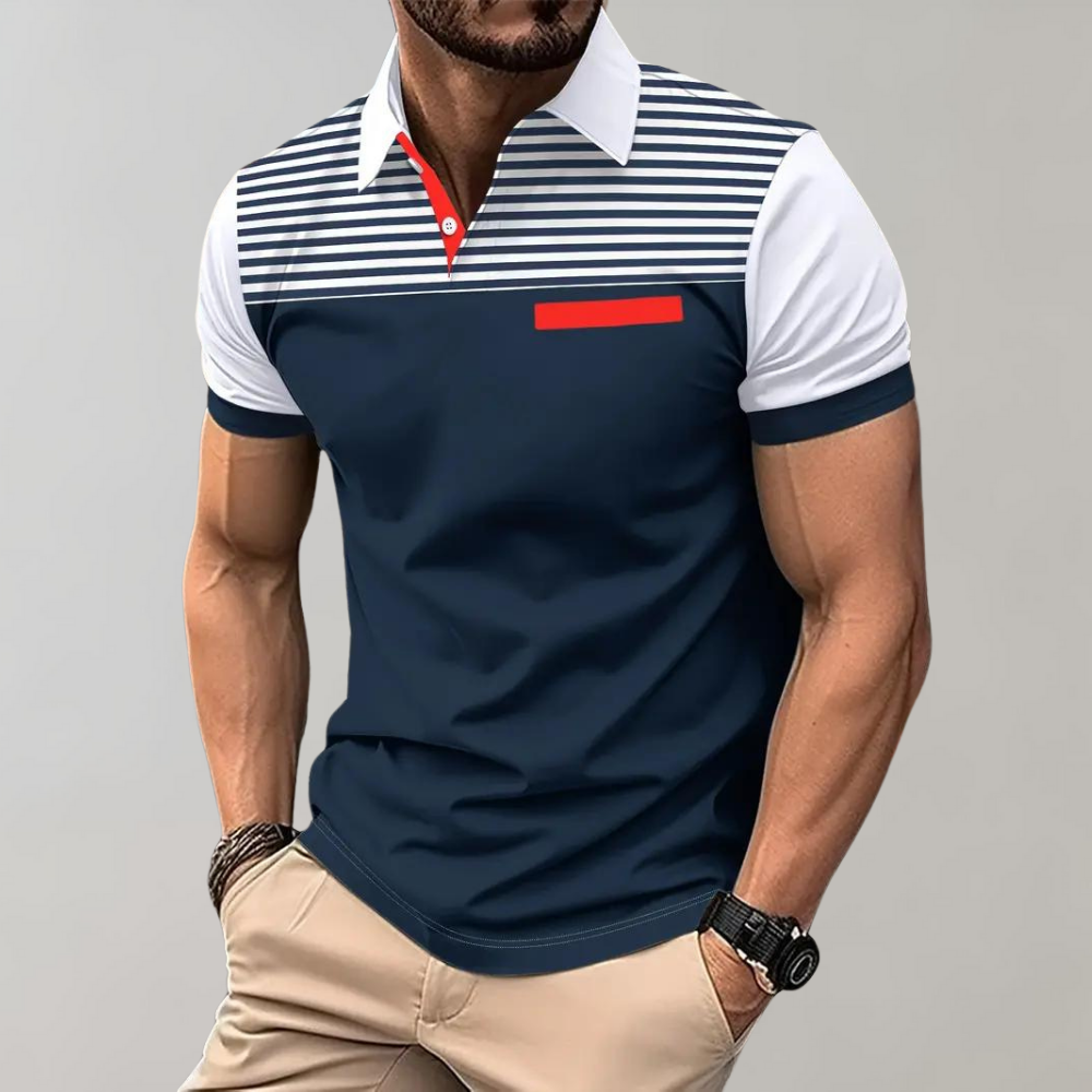 Variant image for Heren Poloshirt Gestreept Comfortabel Design - Puck-13