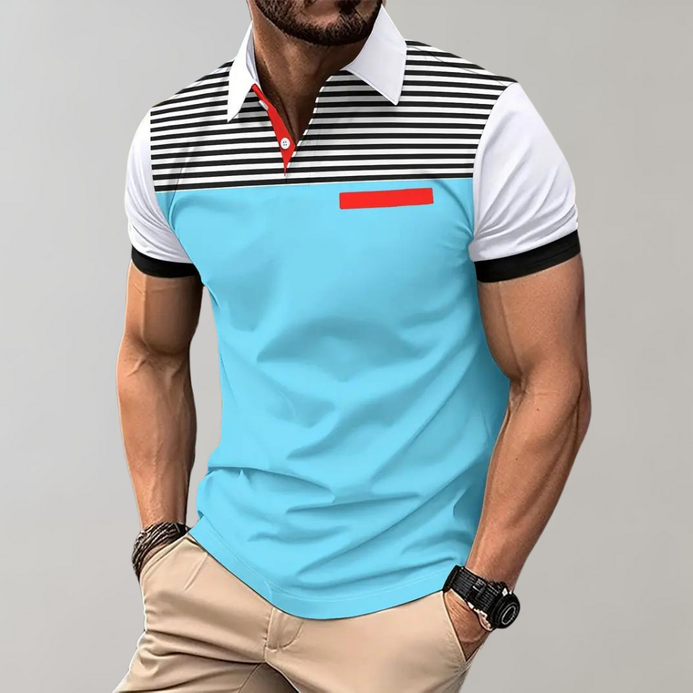 Variant image for Heren Poloshirt Gestreept Comfortabel Design - Puck-19