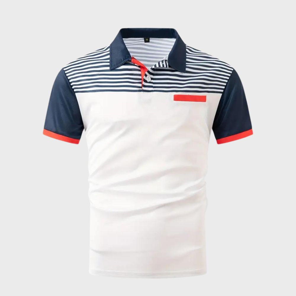 Heren Poloshirt Gestreept Comfortabel Design - Puck-2
