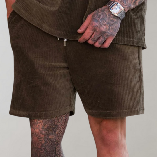 Heren Korte Broek Casual Corduroy Comfortabele Pasvorm - Stijn-2