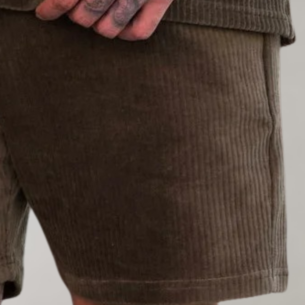 Heren Korte Broek Casual Corduroy Comfortabele Pasvorm - Stijn-3