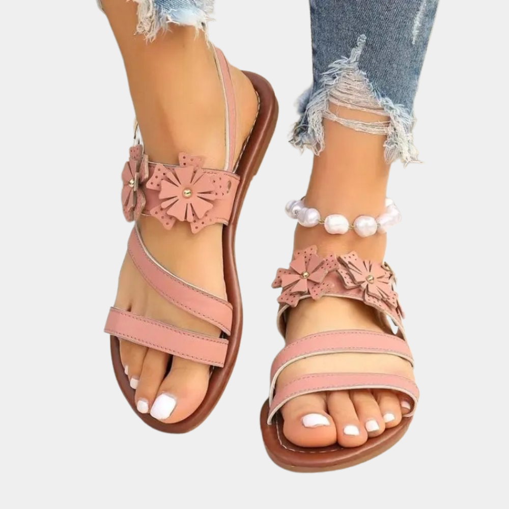 Variant image for Dames Sandalen Comfortabele Platte Zool Met Trendy Romeinse Details - Enrica-1