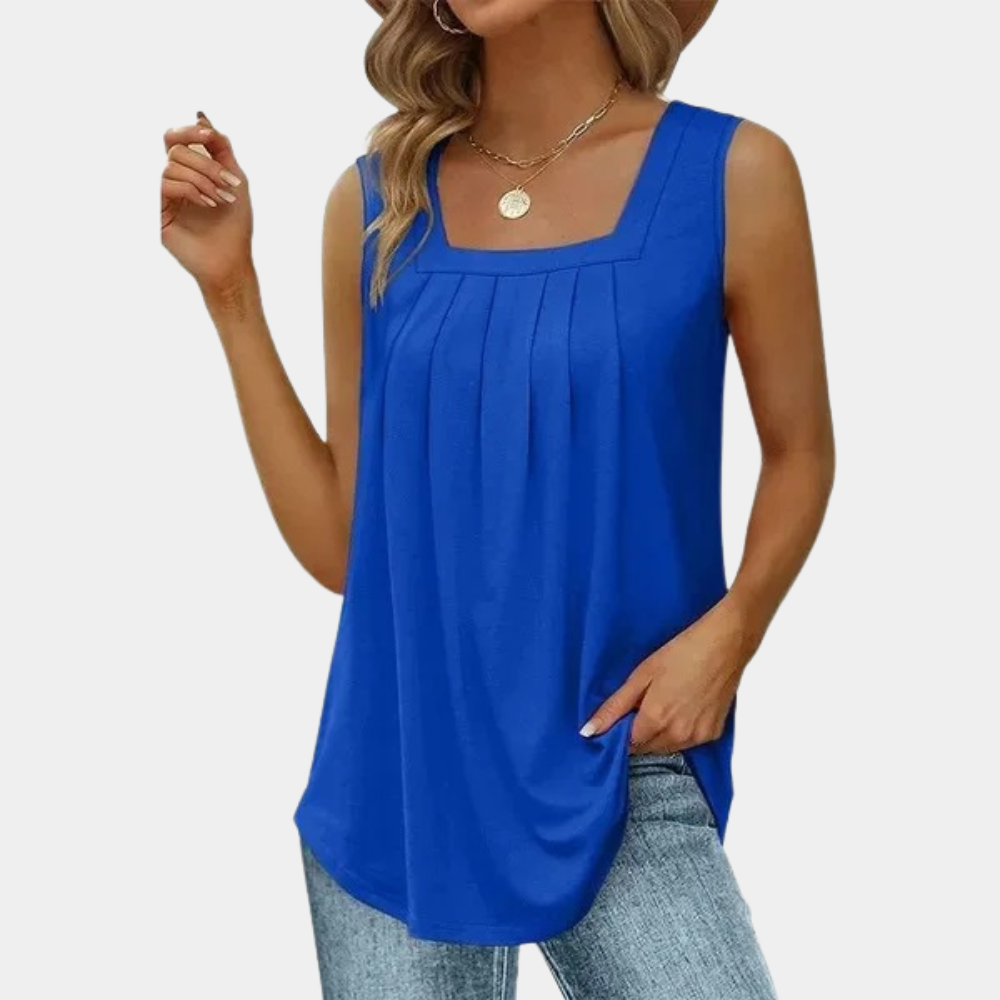 Variant image for Dames Top Mouwloos Elegante Vierkante Halslijn - Emily-6