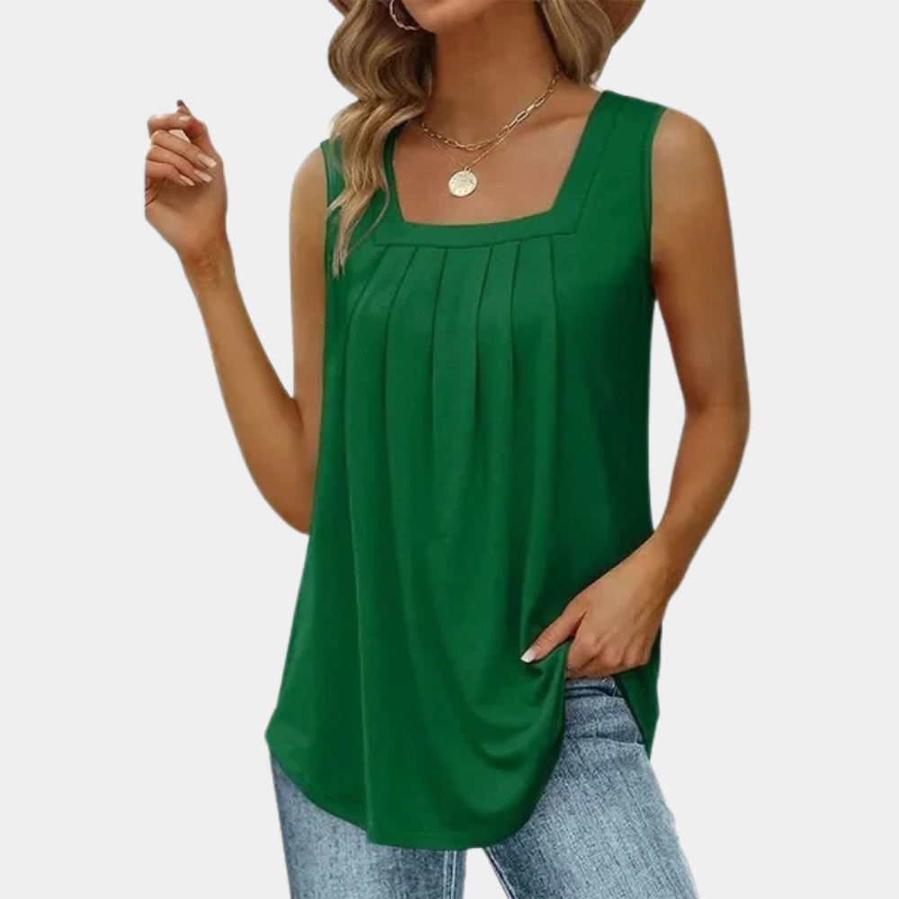 Variant image for Dames Top Mouwloos Elegante Vierkante Halslijn - Emily-11