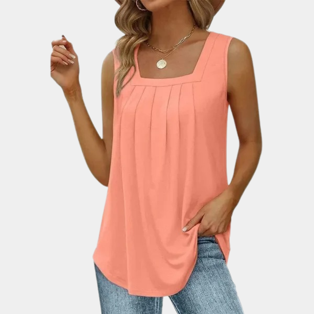 Variant image for Dames Top Mouwloos Elegante Vierkante Halslijn - Emily-16