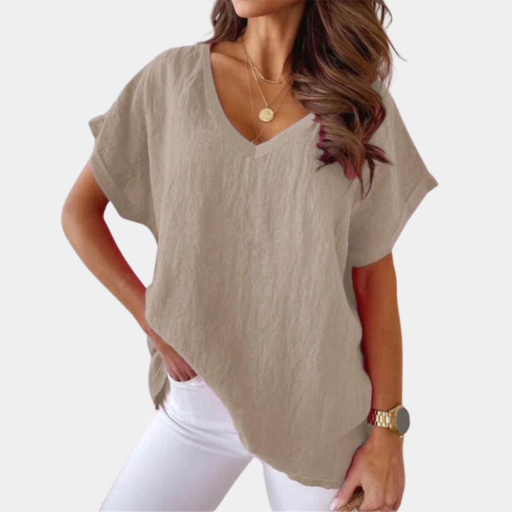 Variant image for Dames T Shirt Casual Stijlvol Ontwerp Ronde Hals - Carina-1