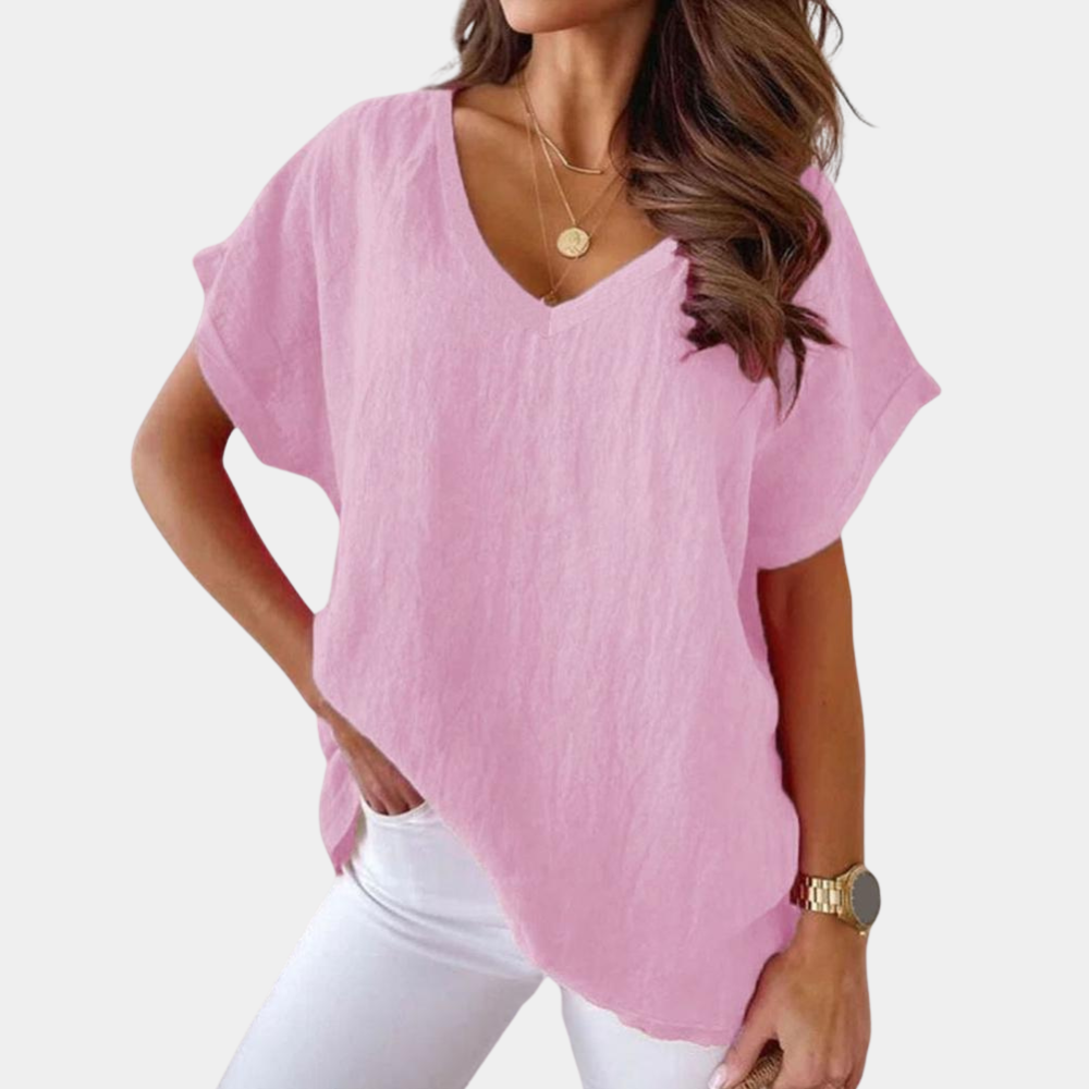 Variant image for Dames T Shirt Casual Stijlvol Ontwerp Ronde Hals - Carina-11