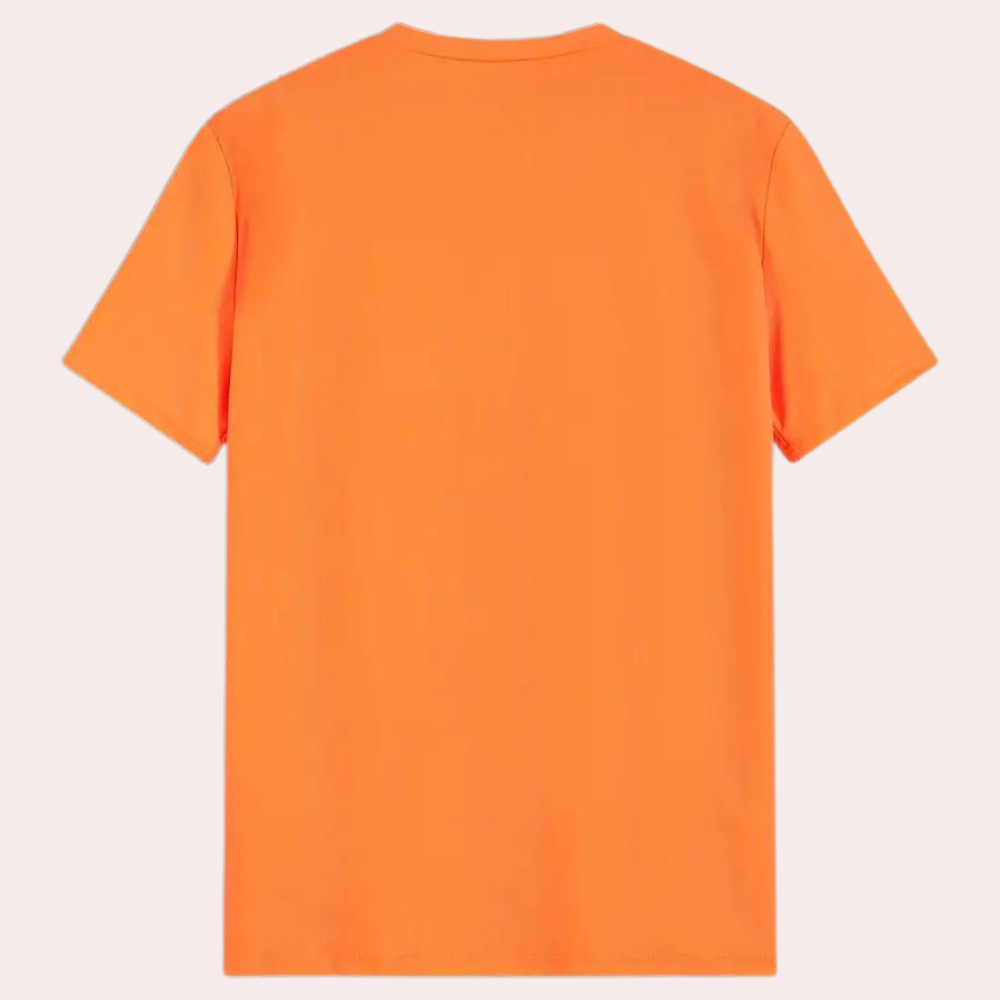 Heren T-Shirt Oranje Ronde Hals Comfortabel en Stijlvol - Lomman-2