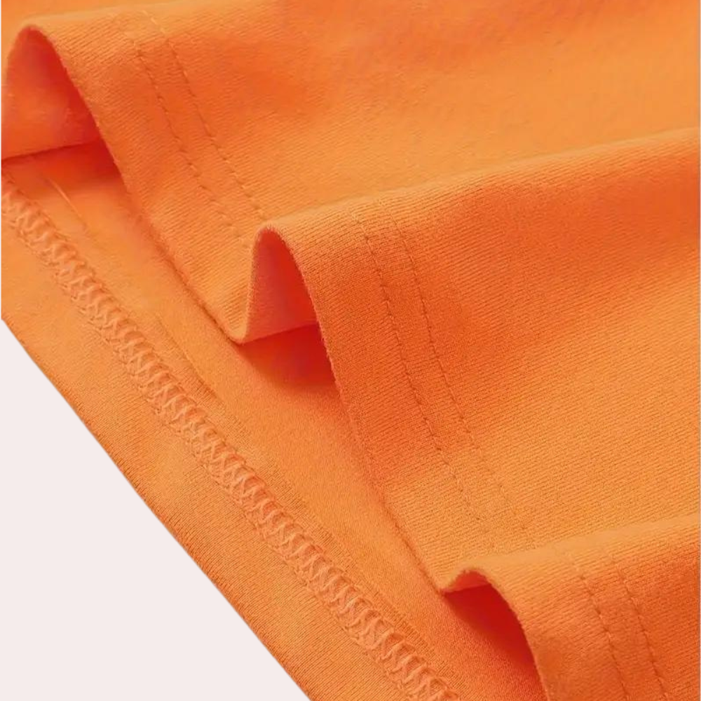 Heren T-Shirt Oranje Ronde Hals Comfortabel en Stijlvol - Lomman-3
