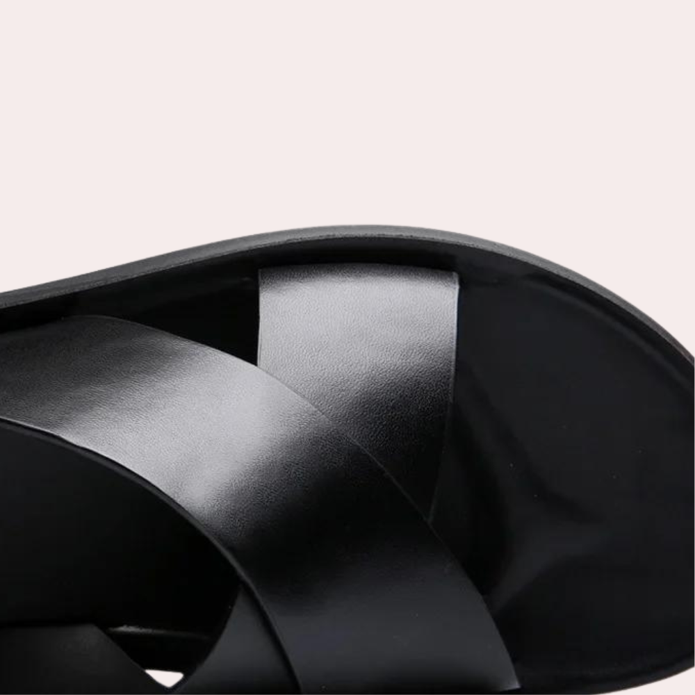 Heren Sandalen Leer Open Teen Comfortabel Ontwerp - Jackron-2