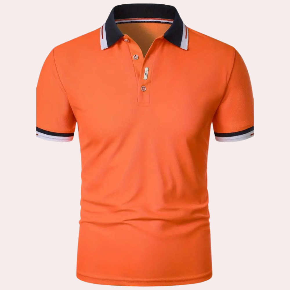 Heren Poloshirt Comfortabele Oranje Kleur - Rory-2